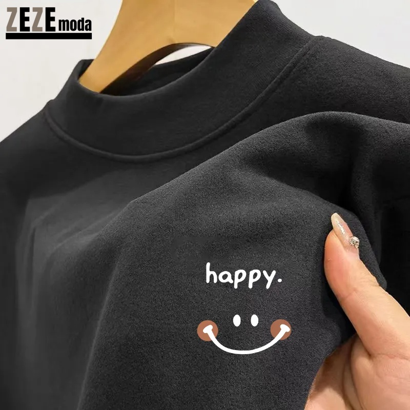 春秋新款寬鬆圓領大學TEE外套 無帽休閒百搭上衣 男女