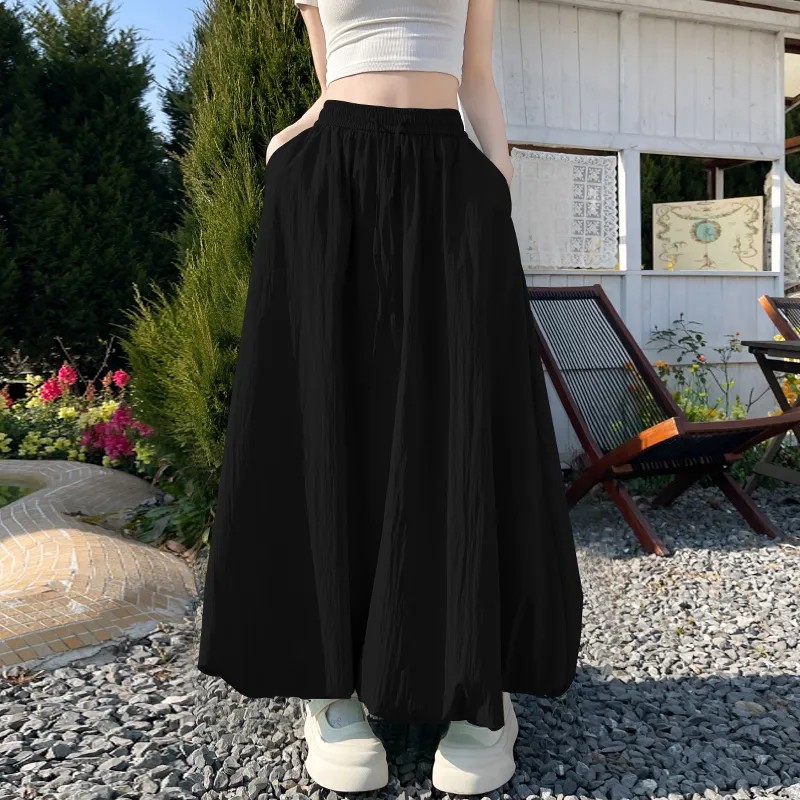 8色 多巴胺垂感花苞裙 霓光果凍色系傘狀剪裁半身裙