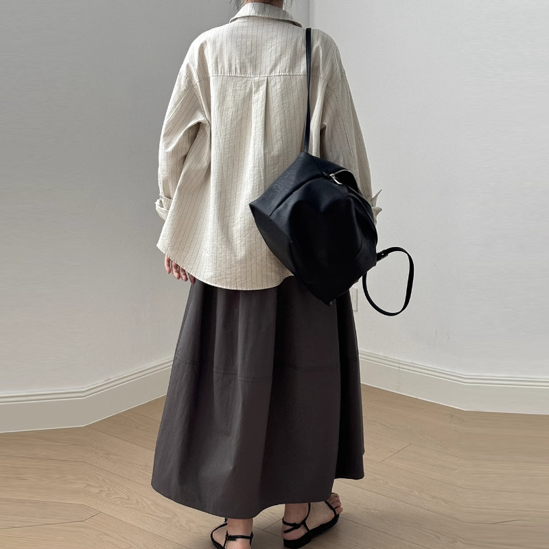 松身收腰花苞擺​ 鐘型剪裁彈力腰封​傘裙（有口袋有內襯）