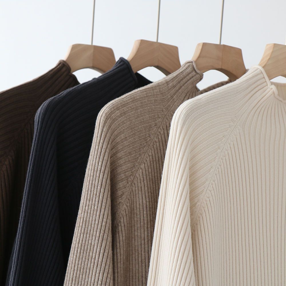 高領針織長洋裝 寬鬆剪裁 秋冬搭大衣百搭款