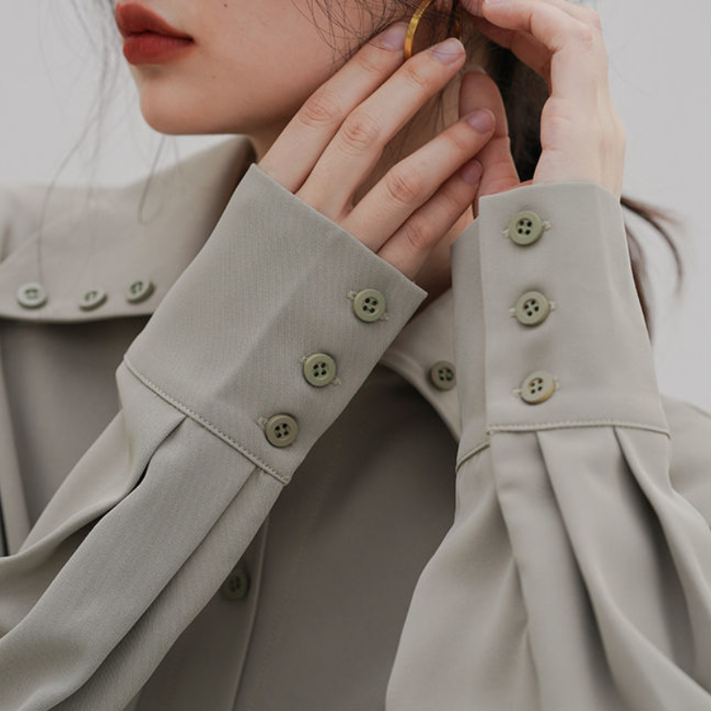 春夏襯衫層次感穿搭小眾上衣小個子疊穿法式