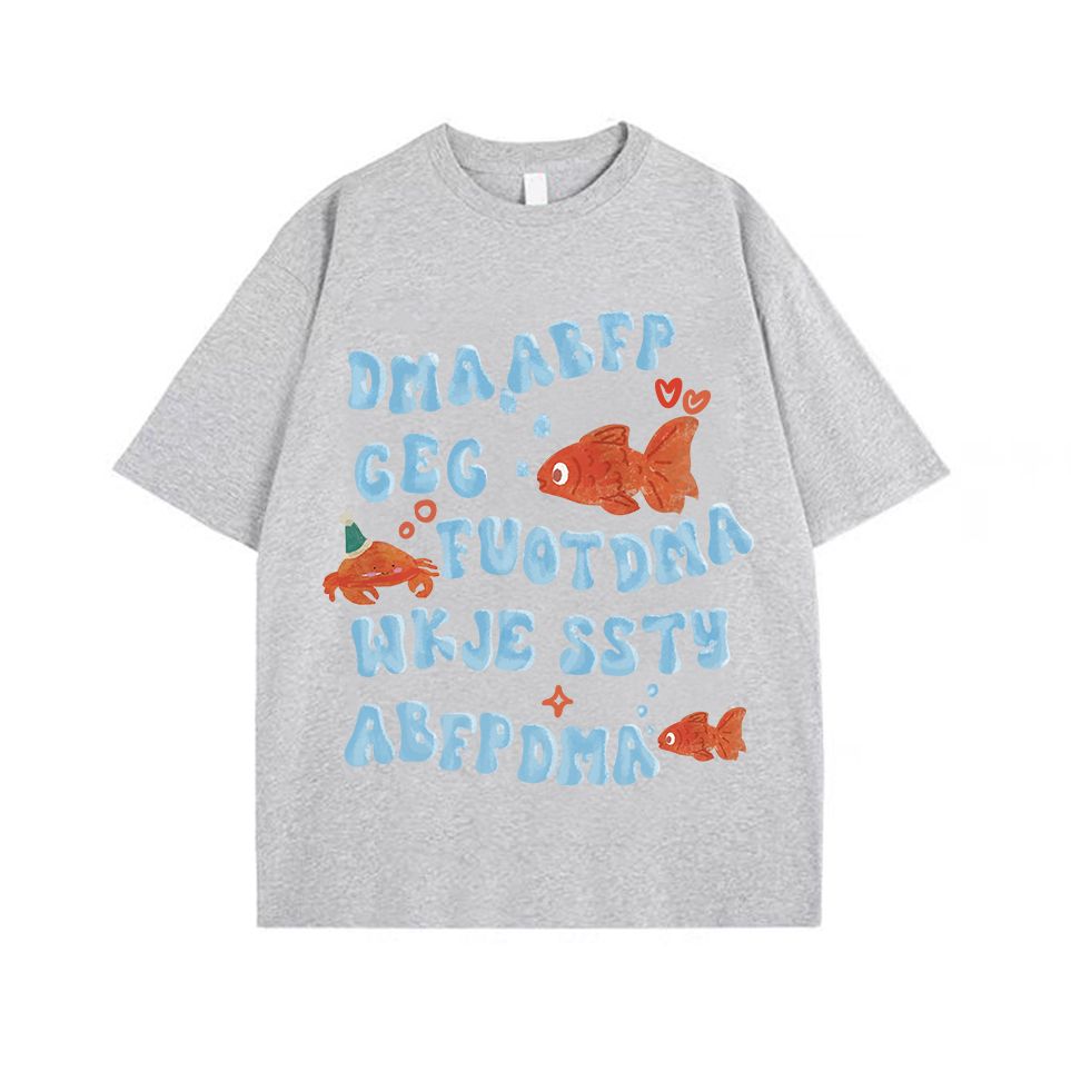 日雜卡通寬版棉T 純棉圓領短袖 百搭休閒加密工藝