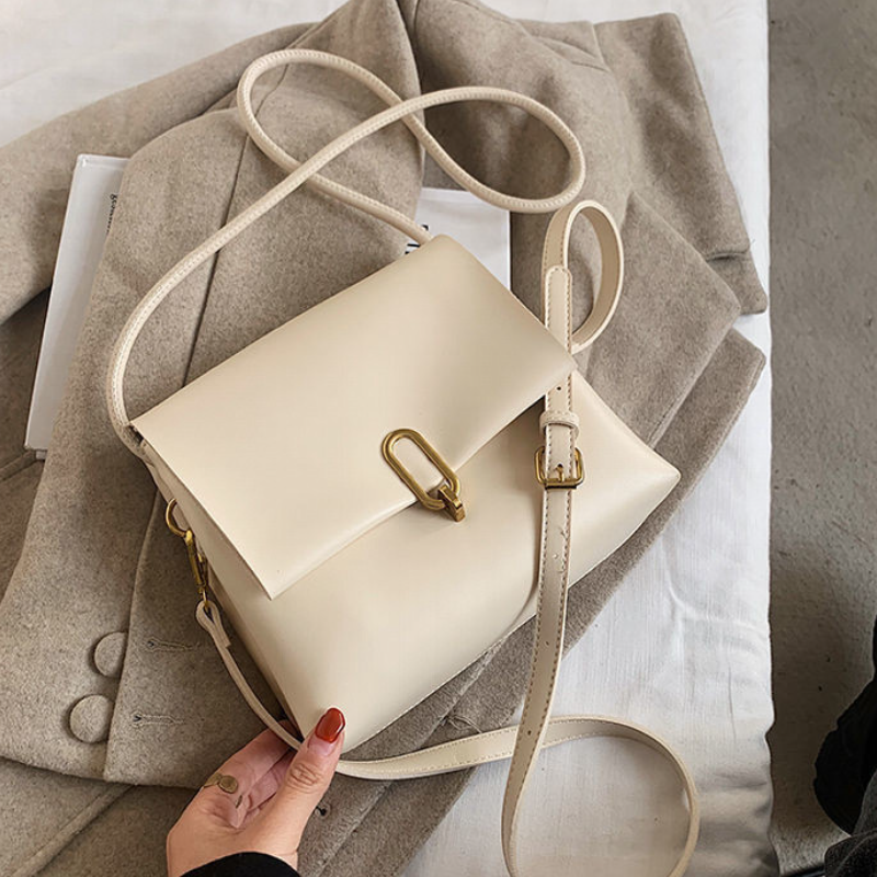 復古高質感鎖扣小方包 韓版氣質百搭