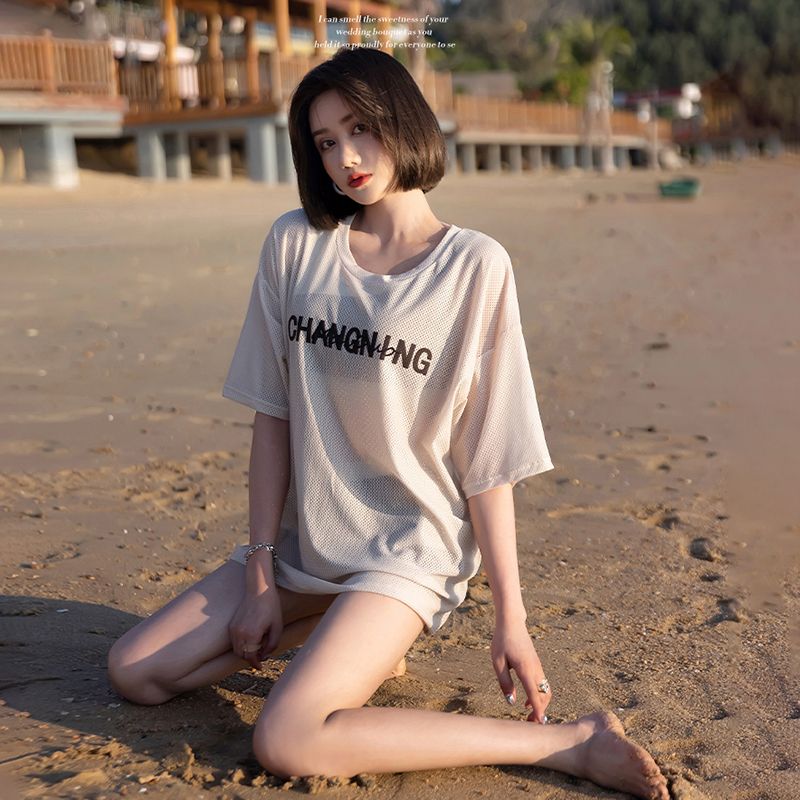 運動風分體泳衣 三件套 遮肉顯瘦 寬鬆舒適款