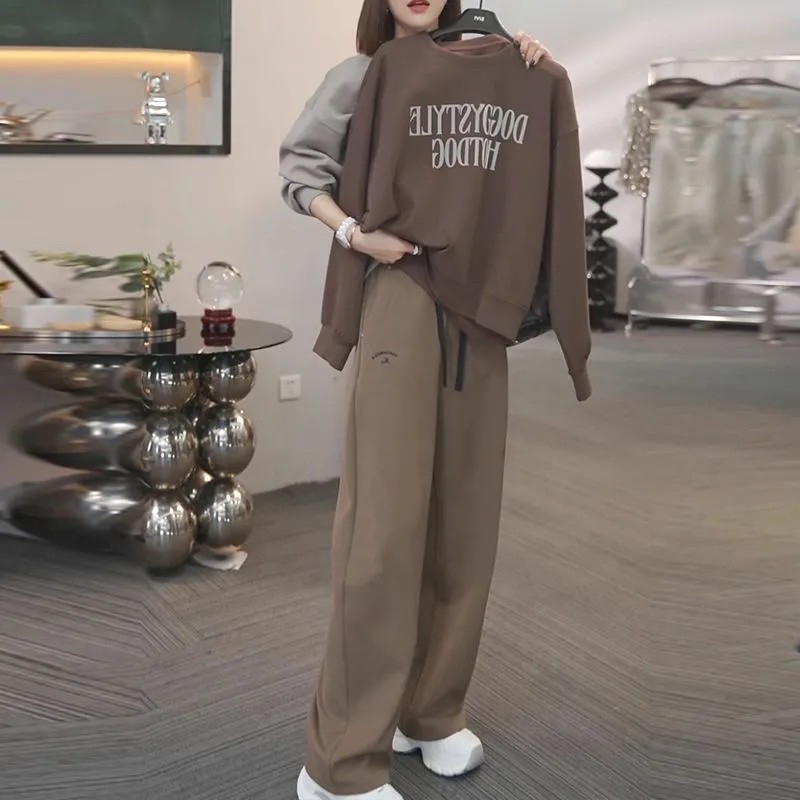 【單品可選】字母印花上衣＋休閒褲兩件式套裝 日常好搭 休閒風格