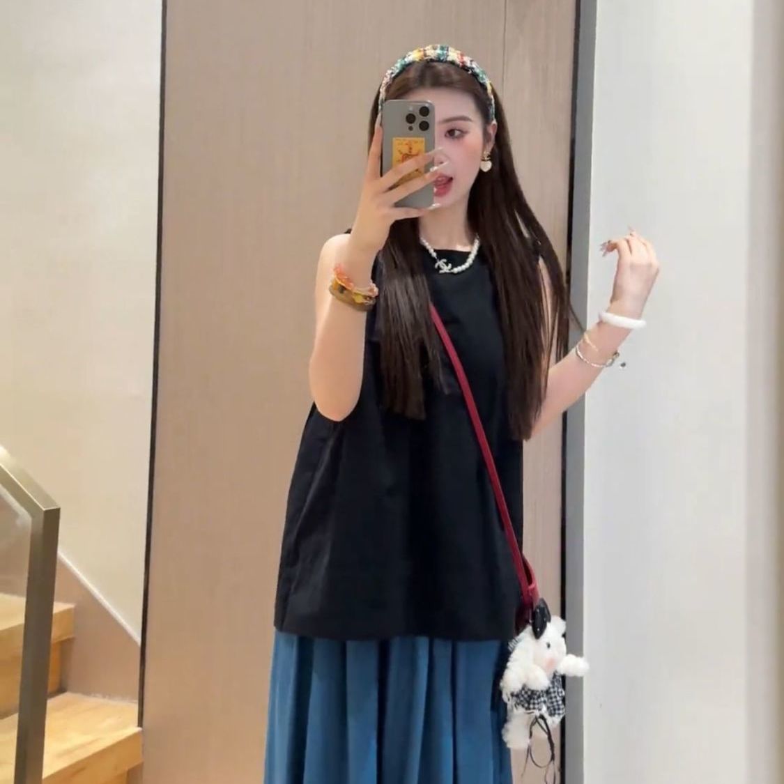 韓版露背罩衫 夏季無袖襯衫 百搭背心休閒上衣