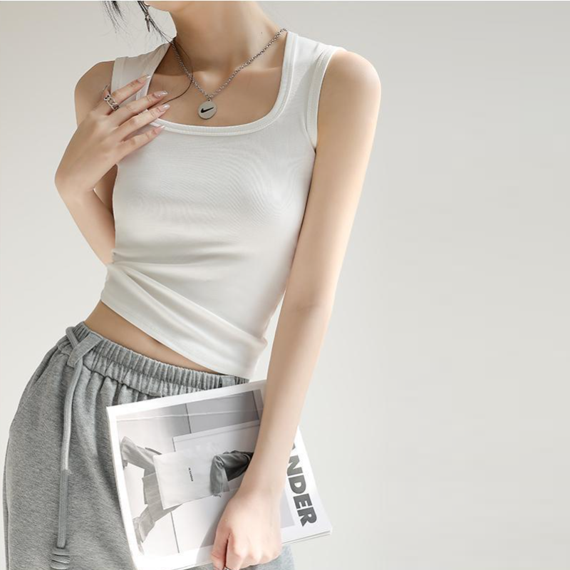 純棉U背心 副乳隱形顯瘦直角肩內搭 鎖骨U型背心