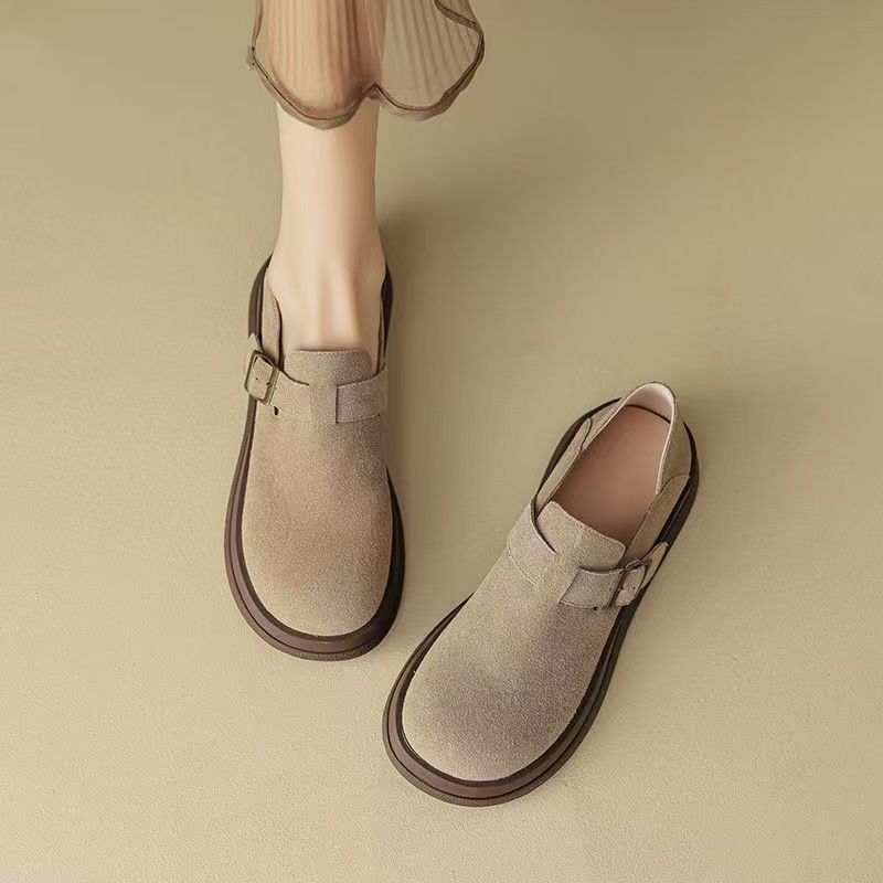 韓版時尚復古勃肯鞋 輕便套腳式懶人鞋 全包設計單鞋