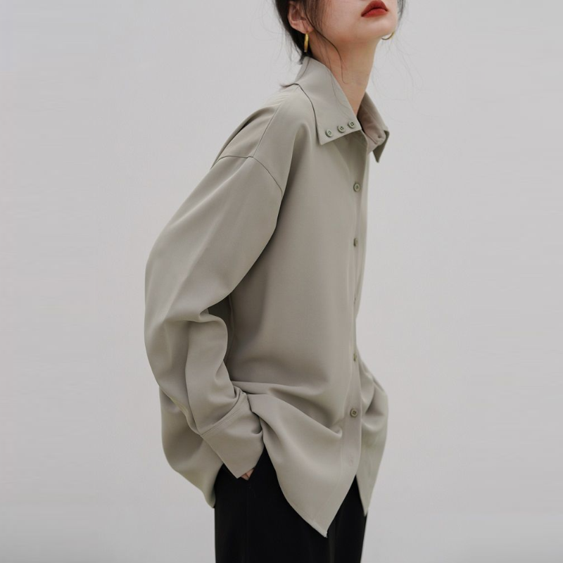 春夏襯衫層次感穿搭小眾上衣小個子疊穿法式