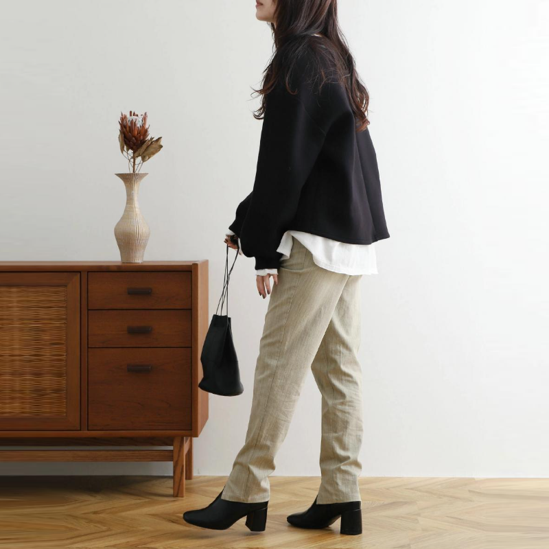 3色樂天日系寬鬆V領燈籠袖上衣-秋冬時尚百搭外套