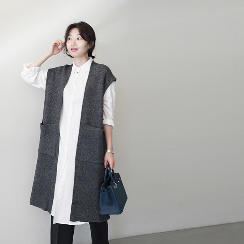 簡約 ‧ 韓國東大門純棉長袖襯衫洋裝上衣