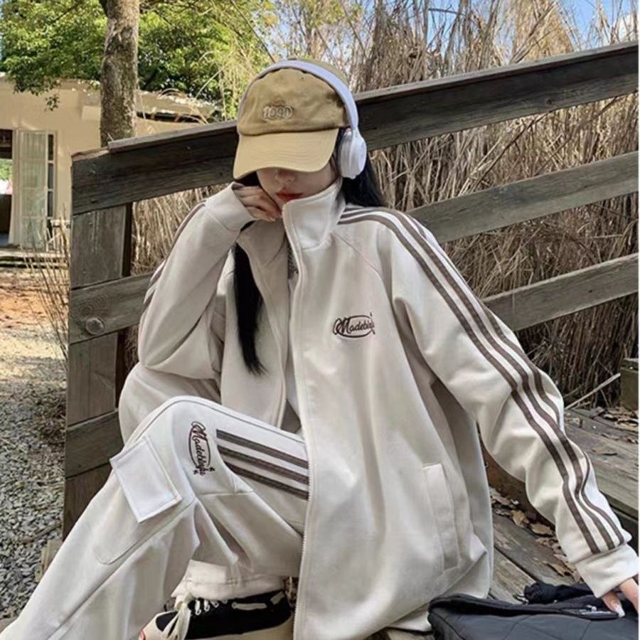 簡約 ‧ 休閒運動兩件套裝 寬鬆顯瘦超慢跑