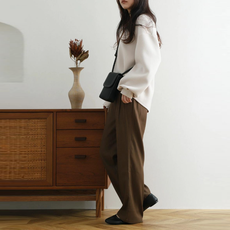 3色樂天日系寬鬆V領燈籠袖上衣-秋冬時尚百搭外套