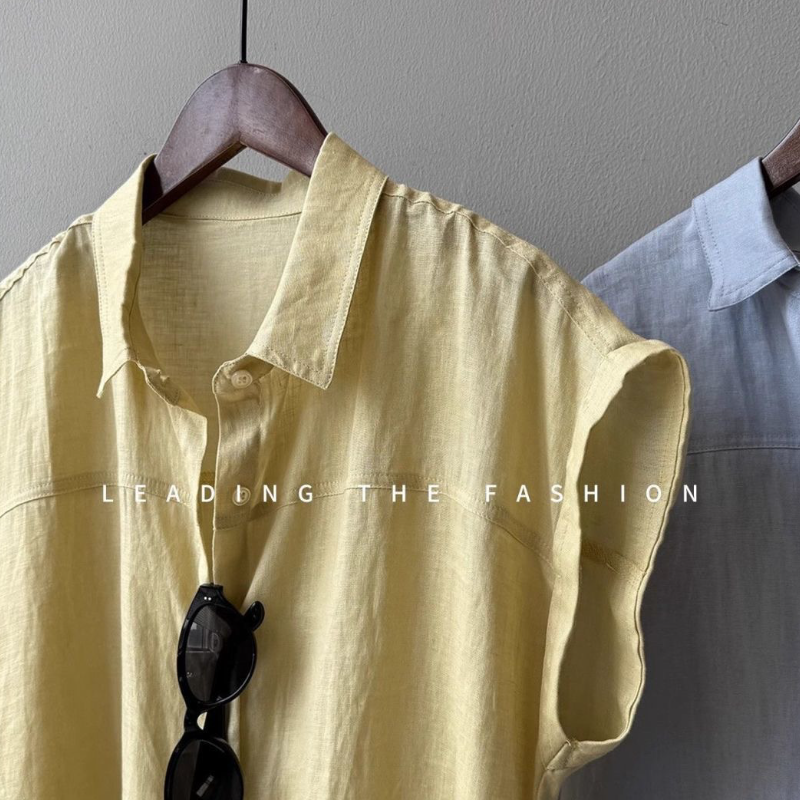 素面小飛袖襯衫 輕盈透氣 氣質通勤款