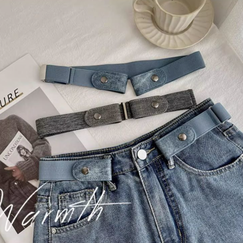 隱形鬆緊腰帶 可調整彈性設計 牛仔褲簡約褲帶 男女適用