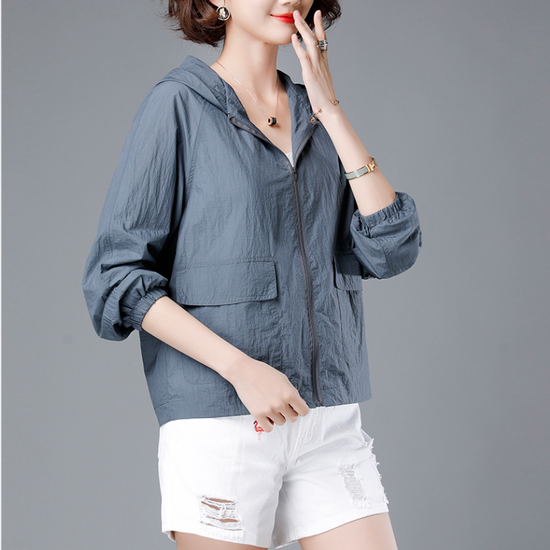 寬鬆百搭輕便防曬短外套 大尺碼長袖上衣