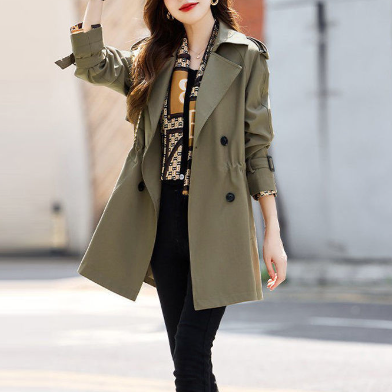 時尚升級秋冬風衣外套 寬鬆顯瘦收腰英倫風中長款