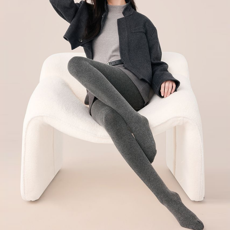 灰色保暖內搭褲襪 彈性支撐 秋冬加厚款 兩件更優惠