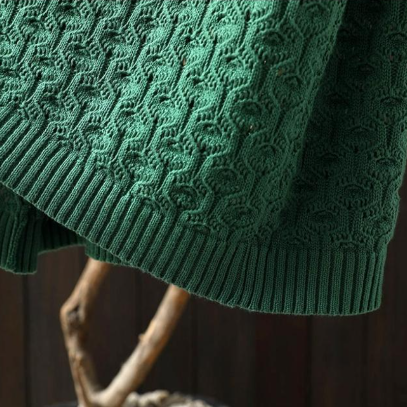 鏤空提花針織背心 素面寬鬆休閒無袖坎肩