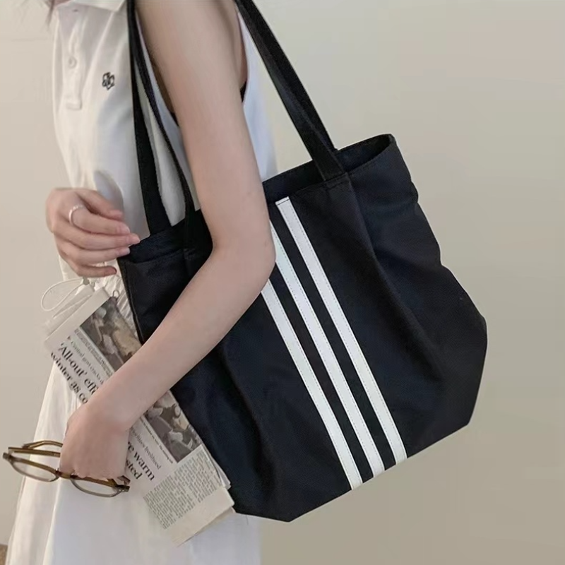 防水耐磨大容量托特包 慵懶風尼龍單肩包手提袋