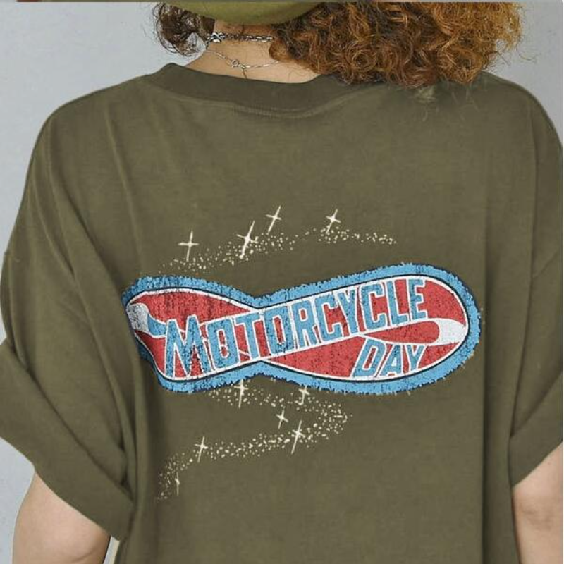 簡約．長版日式前後印花連身裙 短袖長裙