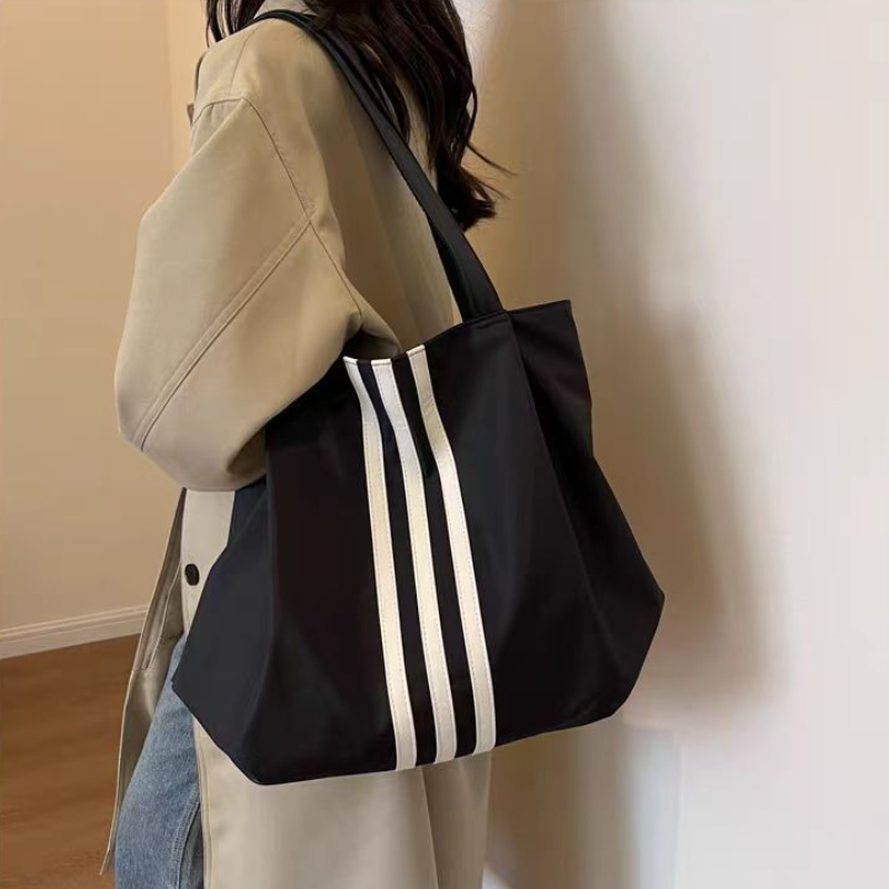 防水耐磨大容量托特包 慵懶風尼龍單肩包手提袋