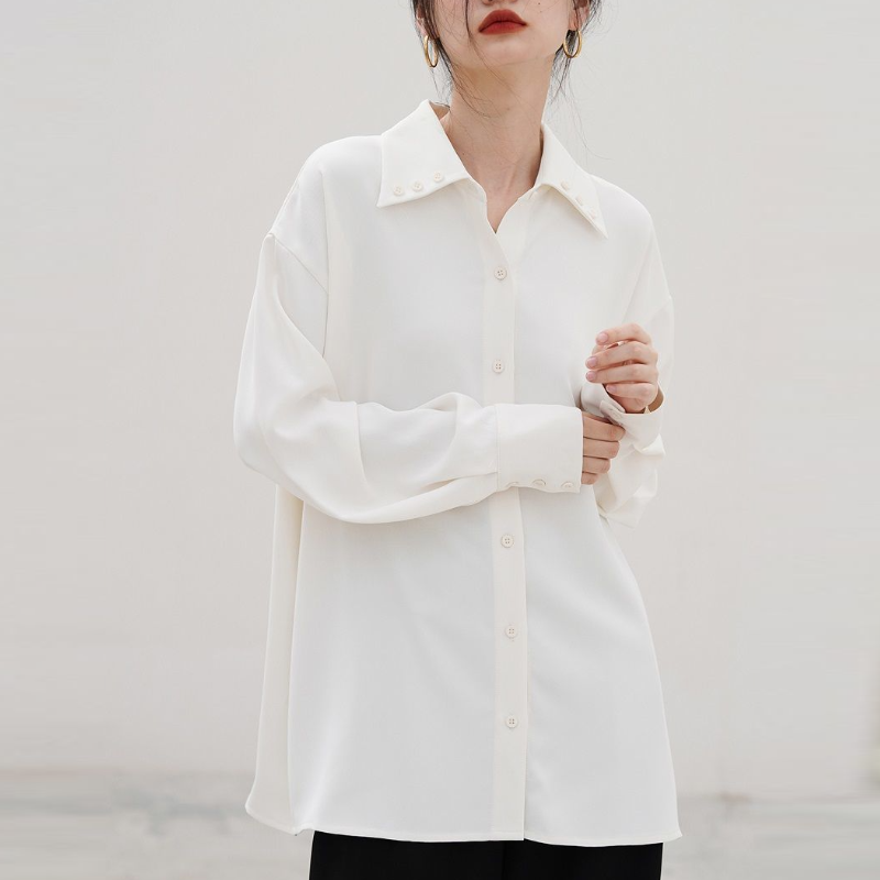 春夏襯衫層次感穿搭小眾上衣小個子疊穿法式