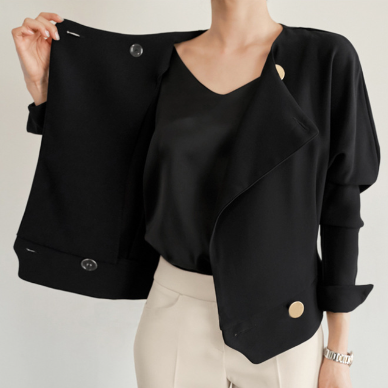 設計感小眾感法式襯衫 時尚長袖紐扣上衣外套