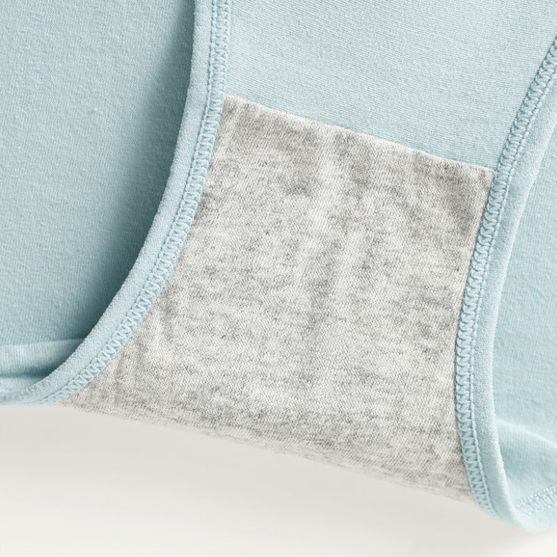 兩條裝中腰收腹純棉內褲 寬褲口設計 抗菌提臀 大尺碼高彈力三角褲