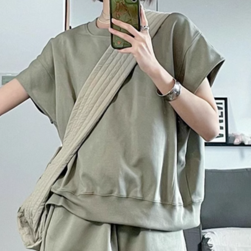 【單品可選】韓流正夯 空氣感運動套組 減齡休閒風上衣+短褲組