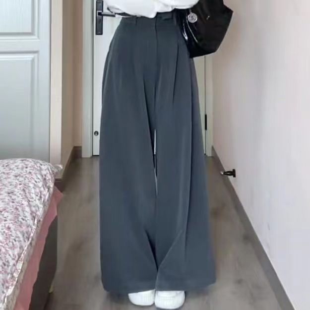 【單品可選】韓系復古風寬鬆短版針織背心毛衣+長袖上衣+超顯瘦寬褲三件套