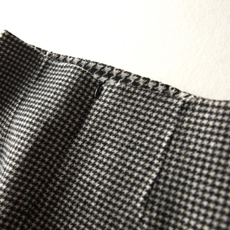 日系優雅秋冬 輕熟風格紋短裙針織百搭通勤半身裙