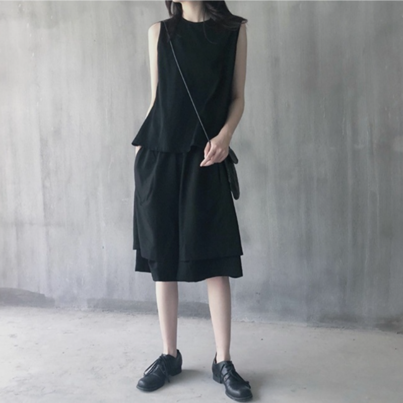 簡約 ‧ 雙層設計感五分褲 短褲 休閒褲夏季裙子