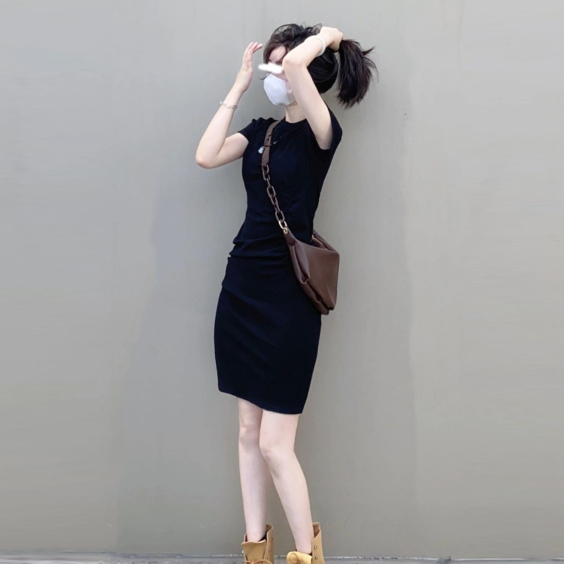 【單品可選】春夏韓版高級感顯瘦溫柔風 格紋襯衫+連身裙套裝