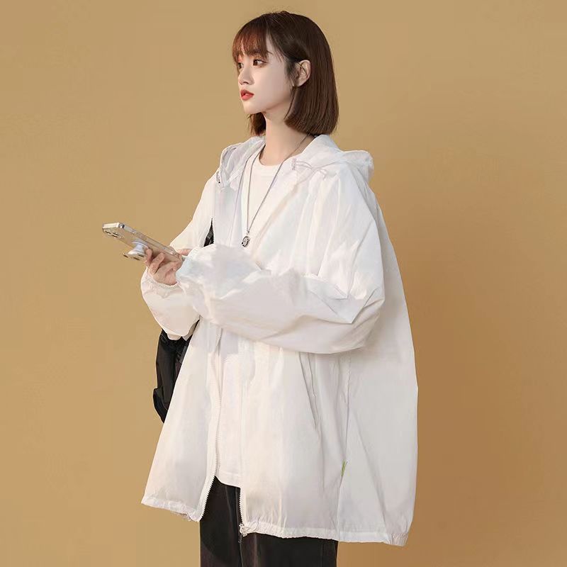 韓版連帽休閒寬鬆外套-春季斜拉鍊設計感小眾衝鋒衣