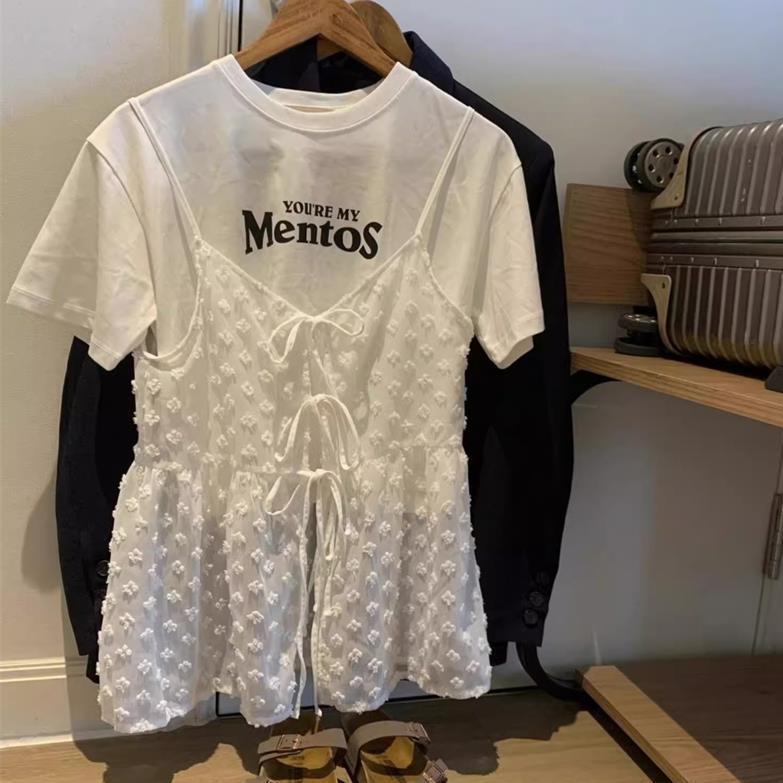 綁帶透膚小罩衫(疊穿)