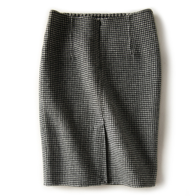 日系優雅秋冬 輕熟風格紋短裙針織百搭通勤半身裙