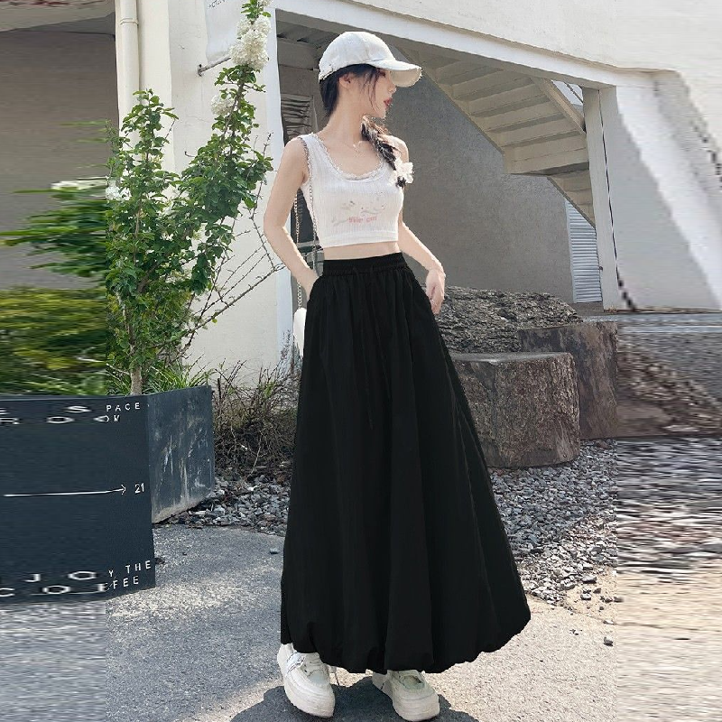 8色 多巴胺垂感花苞裙 霓光果凍色系傘狀剪裁半身裙