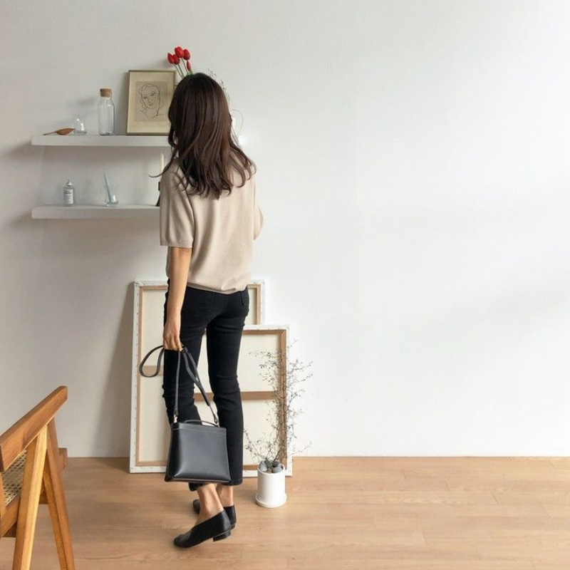 韓國熱銷慵懶風垂感針織上衣 鬆身不垮剪裁冷研冰感