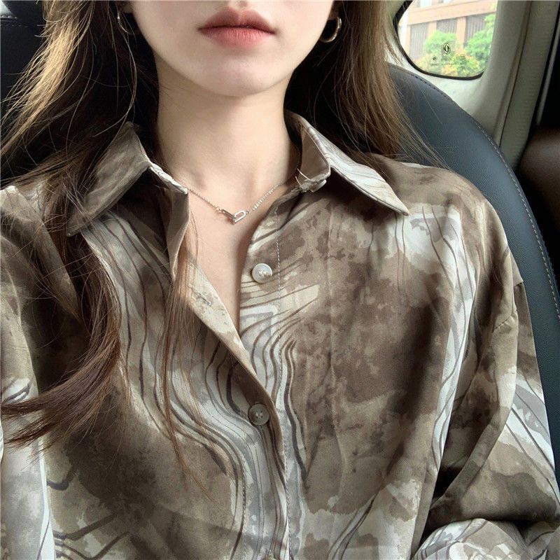 【單品可選】復古扎染長款襯衫+馬甲兩件套—個性設計感中長款，輕鬆百搭