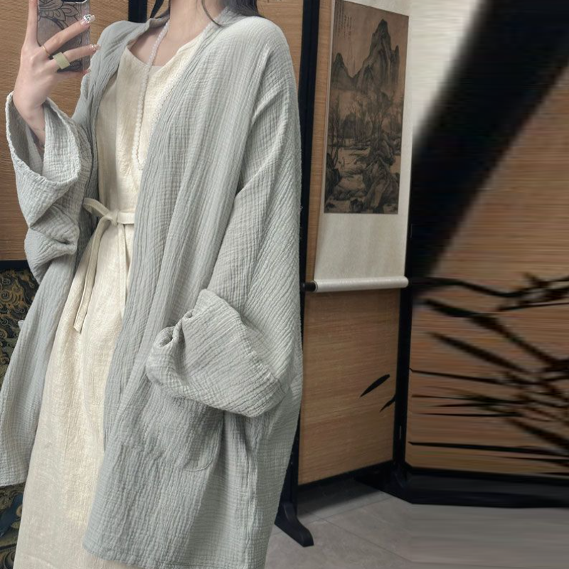 【單品可選】清冷風口袋襯衫開襟衫連身裙套裝