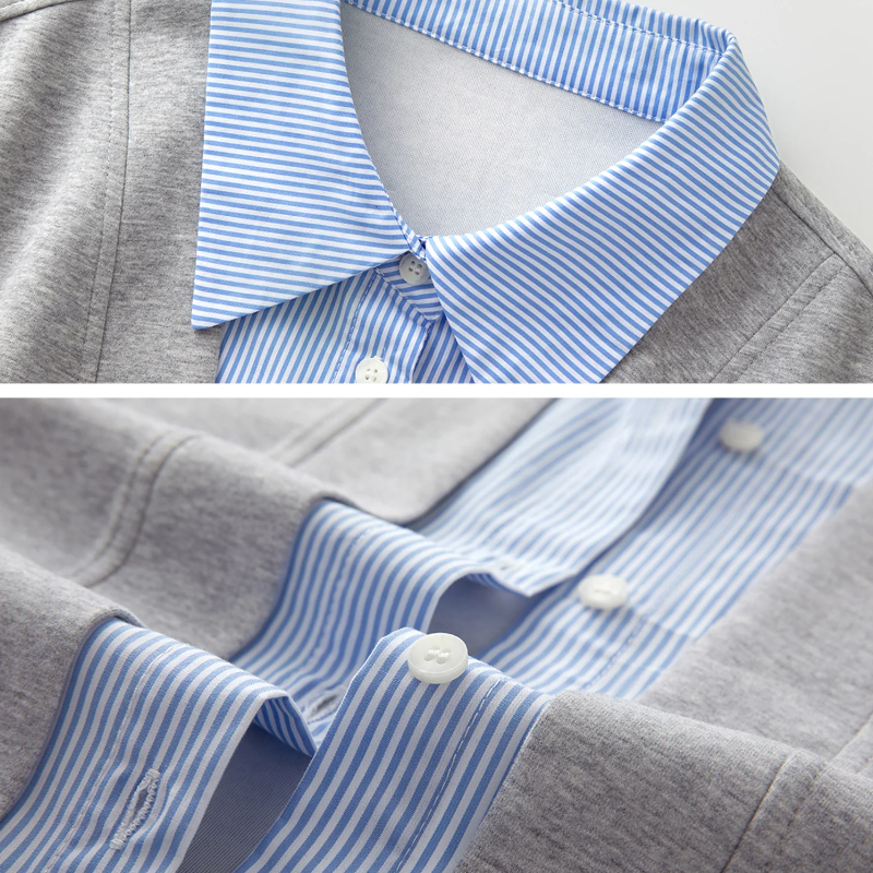 萊賽爾棉假兩件拼接針織薄外套女早秋慵懶設計感氣質上衣