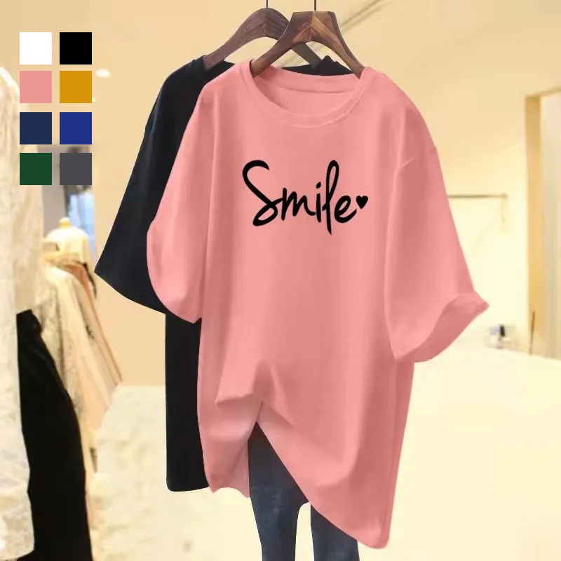 純棉大尺碼短袖T 專屬涼感顯瘦上衣 休閒百搭薄款棉tee