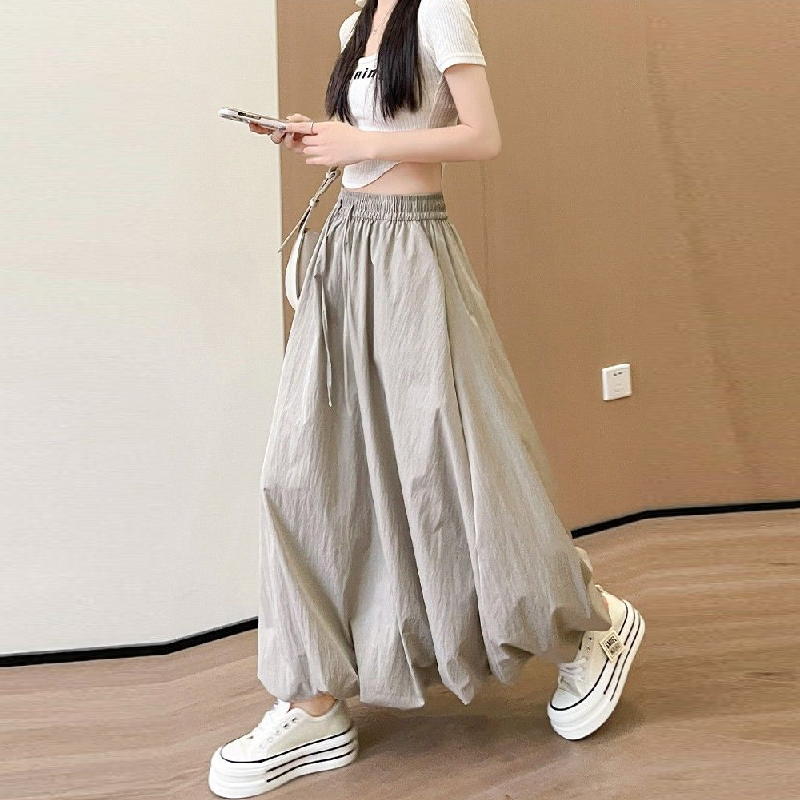 8色 多巴胺垂感花苞裙 霓光果凍色系傘狀剪裁半身裙