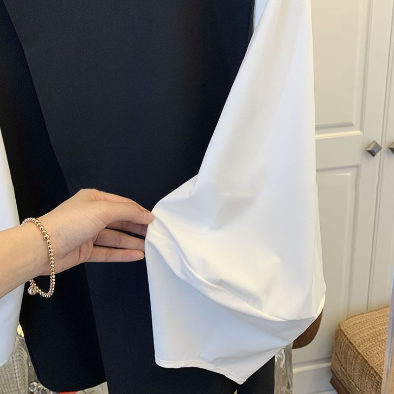 【單品可選】超好看疊穿 不規則馬甲+圓領襯衫兩件套