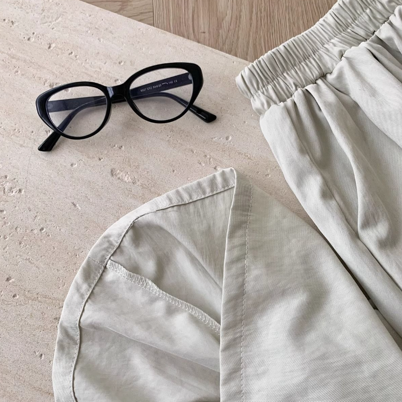 韓系木耳邊背心＋寬褲兩件式套裝 寬鬆修身顯瘦款 大尺碼友善版型