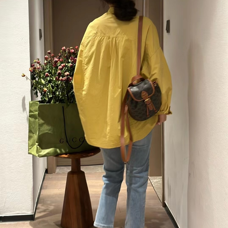 韓系·簡約時尚蝙蝠袖襯衫6色-設計感長袖上衣 春秋百搭首選