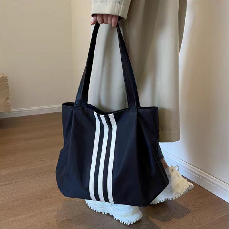 防水耐磨大容量托特包 慵懶風尼龍單肩包手提袋