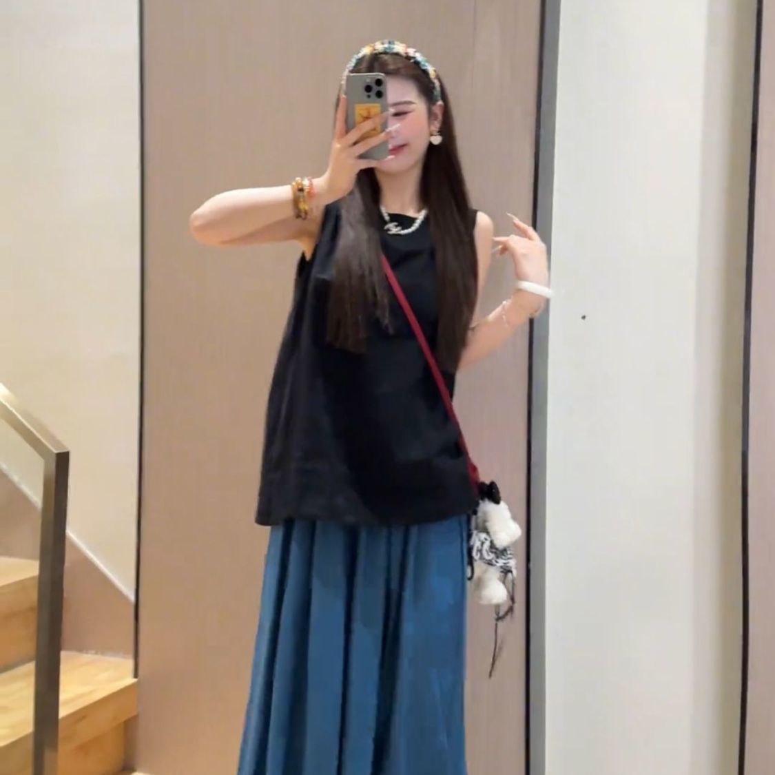 韓版露背罩衫 夏季無袖襯衫 百搭背心休閒上衣