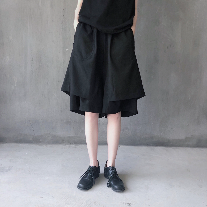 簡約 ‧ 雙層設計感五分褲 短褲 休閒褲夏季裙子